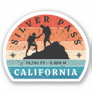 Zilveren pas, Californië wandelpaden Sticker