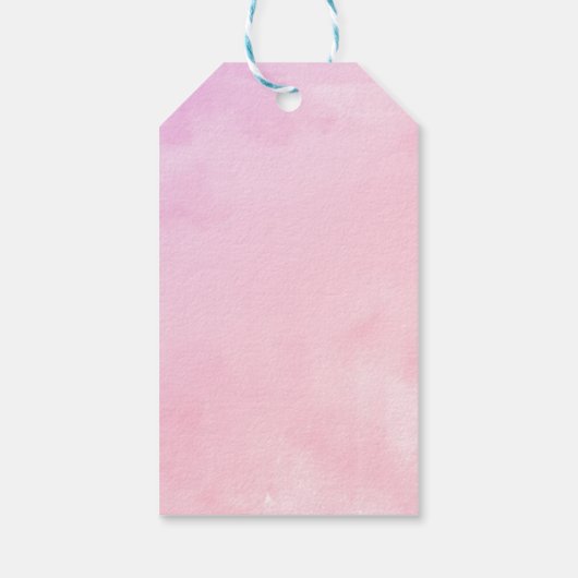 Zilveren Pastel Kleuren Gown Bloemen Quinceanera P Cadeaulabel (Achterkant)