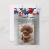 ZILVEREN PATRIOTTISCHE BALLON DANK U KAART (Voorkant)