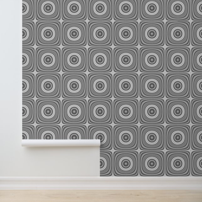 Zilveren Patroon 3-d Behang (Applicatie)