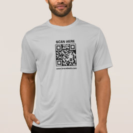 Zilveren Personeel T-Shirt met Bedrijfs QR Scan Me