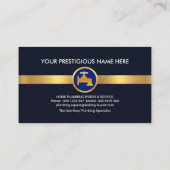 Zilveren pijpmoersleutel Home Loodgieterswerk Visitekaartje (Achterkant)