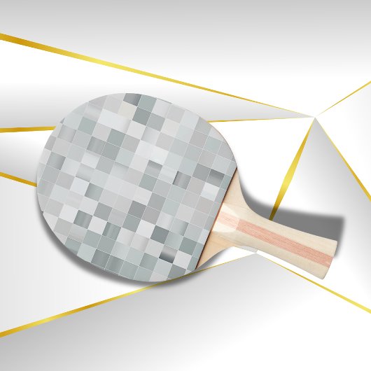 Zilveren Pixel Art | Tafeltennisbatje