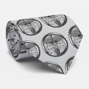 Zilveren Plastisch Chirurg Caduceus Stropdas