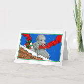 Zilveren Poedel Kerst of Vakantie Kaarten Notities (Voorkant)