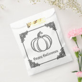 Zilveren pompoen Halloween Bedankzakje (Gezegeld)