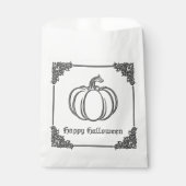 Zilveren pompoen Halloween Bedankzakje (Voorkant)