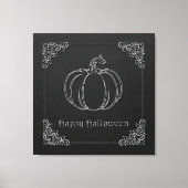 Zilveren pompoen Halloween Canvas Afdruk (Voorkant)
