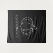 Zilveren Pompoen Halloween foto achtergrond Wandkleed (Voorkant (horizontaal))