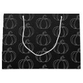 Zilveren pompoen Halloween Groot Cadeauzakje (Voorkant)