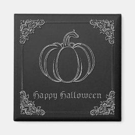 Zilveren pompoen Halloween Magneet