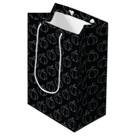 Zilveren pompoen Halloween Medium Cadeauzakje