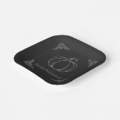 Zilveren pompoen Halloween Papieren Bordje (Gebogen)