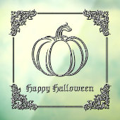 Zilveren pompoen Halloween Raamsticker (Vel 3)