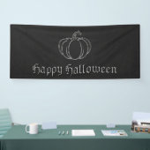 Zilveren pompoen Halloween Spandoek (Beurs)