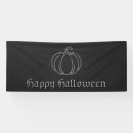Zilveren pompoen Halloween Spandoek