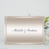 Zilveren Populaire Elegante Trouw Uitnodiging (Staand voorkant)