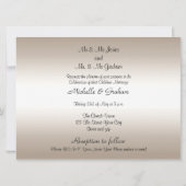 Zilveren Populaire Elegante Trouw Uitnodiging (Achterkant)