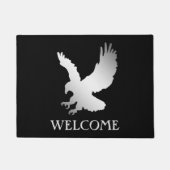 Zilveren Predator Eagle Welkom Deurmat (Voorkant)