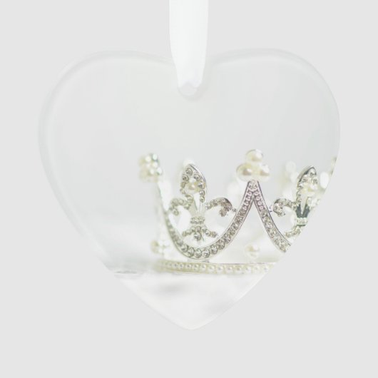 Zilveren Prinsessen Kroon Ornament (voorkant)