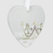 Zilveren Prinsessen Kroon Ornament (voorkant)