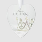 Zilveren Prinsessen Kroon Ornament (voorkant)