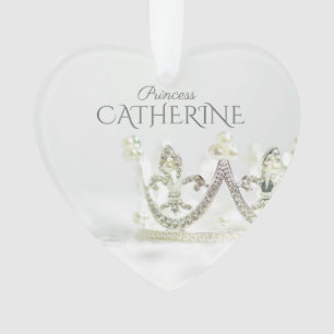 Zilveren Prinsessen Kroon Ornament