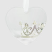 Zilveren Prinsessen Kroon Ornament (achterkant)