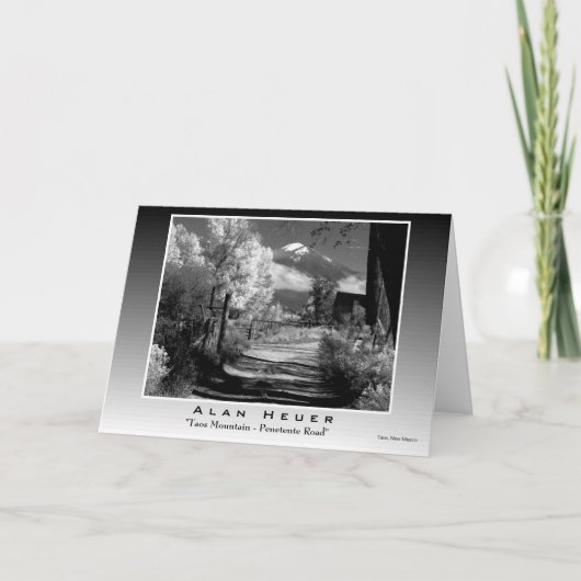 Zilveren print - "Taos Mountain - Penetente Road" Kaart (Voorkant)