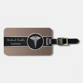 Zilveren professionele medische caduceus - bagager bagagelabel