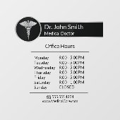 Zilveren professionele medische caduceus openingsu raamsticker (Vel)