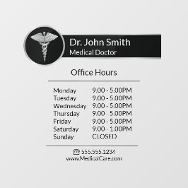 Zilveren professionele medische caduceus openingsu raamsticker