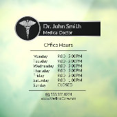 Zilveren professionele medische caduceus openingsu raamsticker (Vel 3)