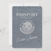 Zilveren Puerta Vallarta Passport bruiloft Kaart (Achterkant)