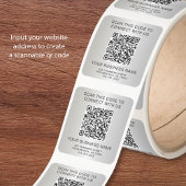 Zilveren QR-code Bedrijf Vierkante Sticker