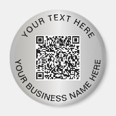 Zilveren QR-code bedrijfs-promomagneet Magneet (Voorkant)