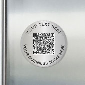 Zilveren QR-code bedrijfs-promomagneet Magneet