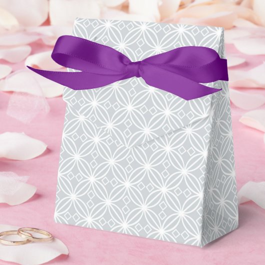 Zilveren Quad Bloem Patroon Alle Gelegenheden Paar Bedankdoosjes (Huwelijk)