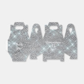 Zilveren Quinceañera Meisje 15e Verjaardag Dank U Bedankdoosjes (Uitgevouwen)