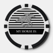 Zilveren Racehorse Derby Dag Poker Chips (Voorkant)