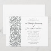 Zilveren rand 25-jarig huwelijksfeest kaart (Voorkant / Achterkant)