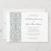 Zilveren rand 25-jarig huwelijksjubileumfeest kaart (Voorkant)