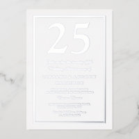 Zilveren rand 25ste trouwdag zilver