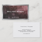 Zilveren rand | Bokeh | Content Creator Visitekaartje (Voorkant / Achterkant)