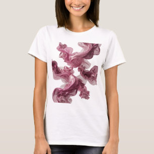 Zilveren rand FABRIC FLUFFY FLOWERS Print T-shirt