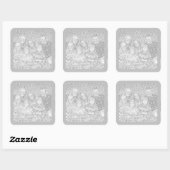 Zilveren rand foto sticker (Vel)
