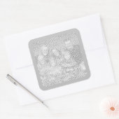 Zilveren rand foto sticker (Envelop)