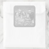 Zilveren rand foto sticker (Tas)