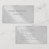 Zilveren Rand Minimaal Zakelijk Visitekaartje (Voorkant / Achterkant)