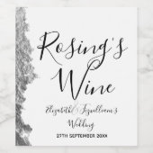 Zilveren rand wijnlabel wijn etiket (Enkel label)